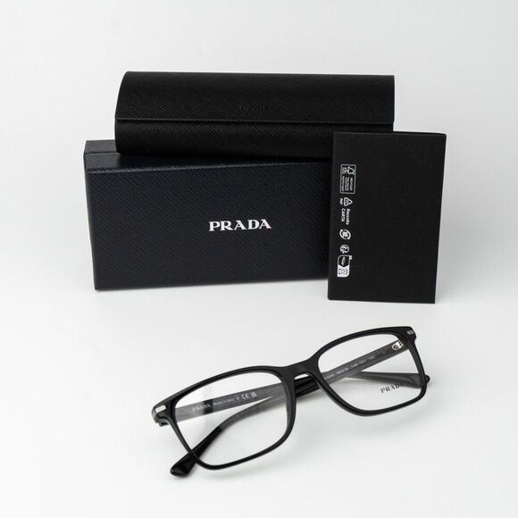 Prada Women Eyeglasses Black Square PR14WV 1AB1O1 BRAND NEW main image 4